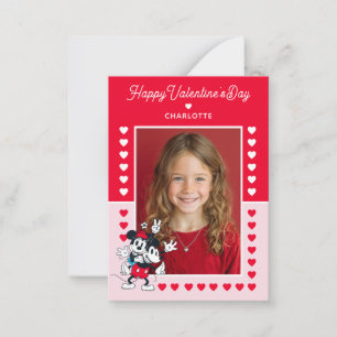 Minnie & Minnie Photo Valentine Note Card
