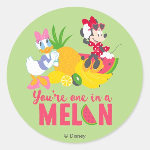 Minnie  Minnie Says Youre One In A Melon Classic Round Sticker