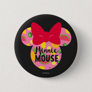 Minnie Minnie Tropical Logo Pinback Button