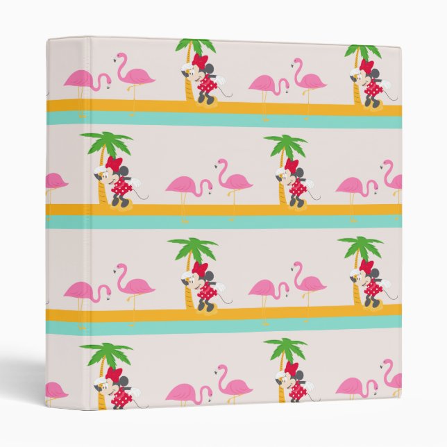 Minnie | Minnie's Tropical Pattern 3 Ring Binder (Front/Spine)