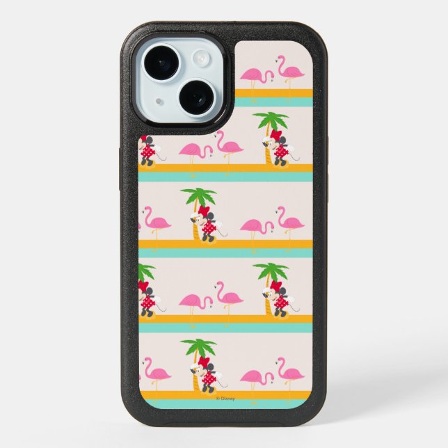 Minnie | Minnie's Tropical Pattern iPhone 15 Case (Back)