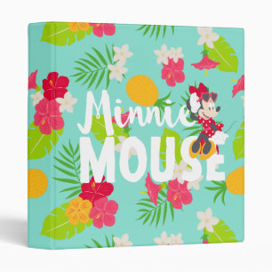 Minnie   Minnie's Tropical Pose 3 Ring Binder