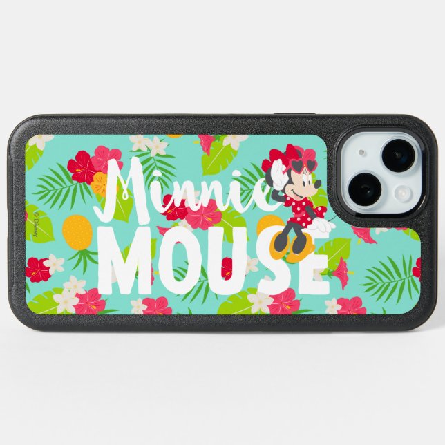 Minnie | Minnie's Tropical Pose iPhone 15 Plus Case (Back Horizontal)