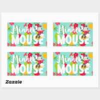 Minnie, Minnie's Tropical Pose Rectangular Sticker