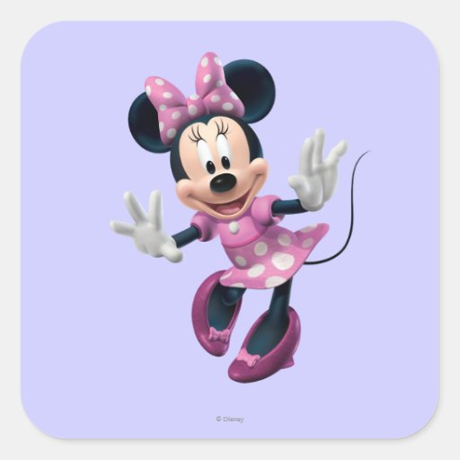 Minnie Mouse 2 Square Sticker | Zazzle