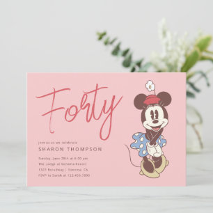 Minnie Mouse 40th Birthday  Invitation