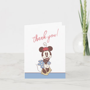 Minnie Mouse 50th Birthday  Letterpress Thank You Card