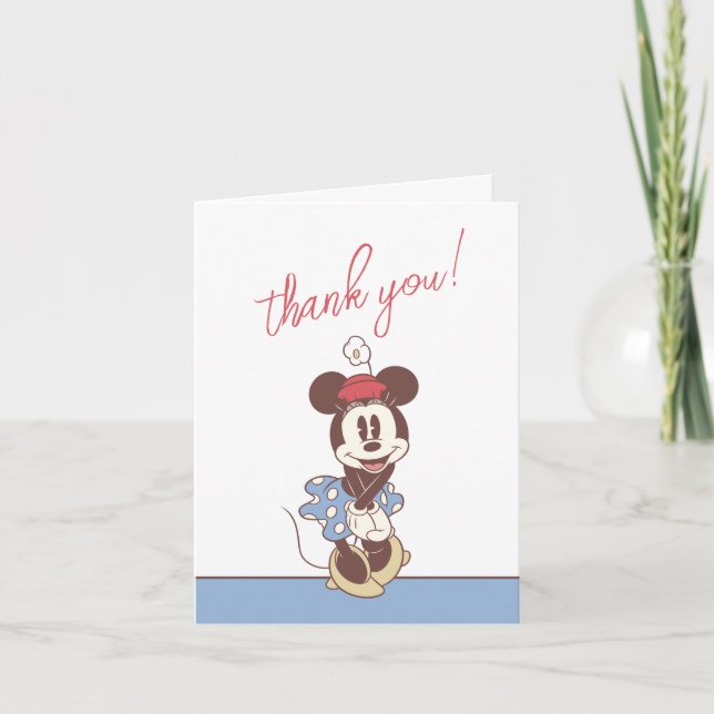 Minnie Mouse 50th Birthday  Thank You Card (Front)