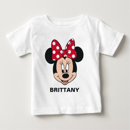 Minnie Mouse  Add Your Name Baby T_Shirt