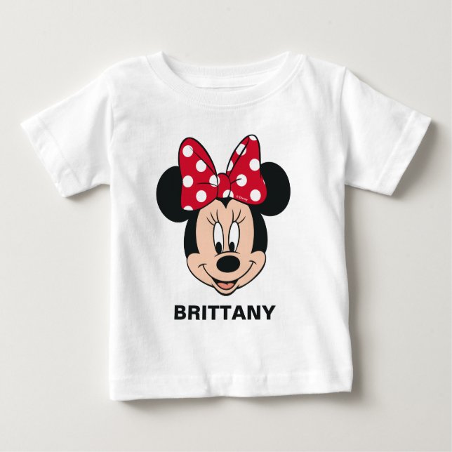 Minnie Mouse | Add Your Name Baby T-Shirt (Front)