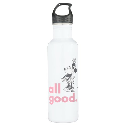 Minnie Mouse | All Good Stainless Steel Water Bottle - Check out this sweet vintage Minnie Mouse graphic that reads: "All Good"!