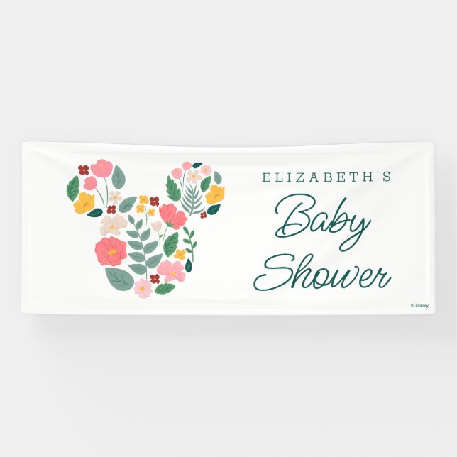 Minnie Mouse | Baby in Bloom Baby Shower Banner (Horizontal)