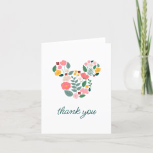 Minnie Mouse Baby in Bloom Baby Shower Letterpress Thank You Card