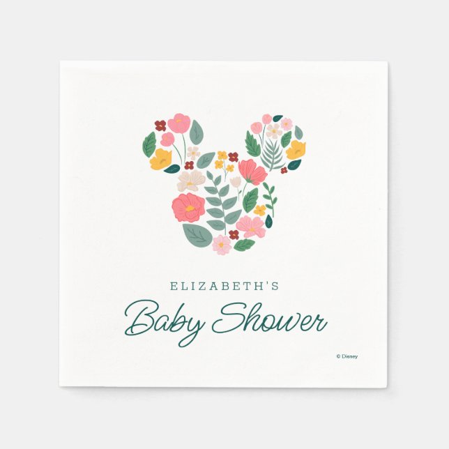 Minnie Mouse | Baby in Bloom Baby Shower Napkins (Front)