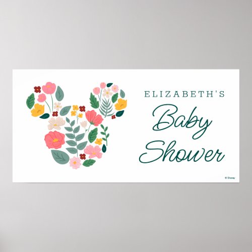 Minnie Mouse  Baby in Bloom Baby Shower Poster