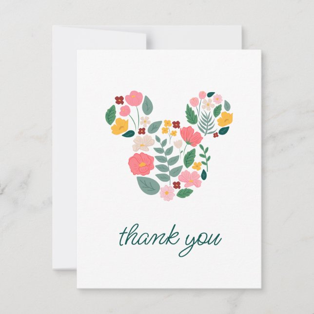 Minnie Mouse | Baby in Bloom Baby Shower Thank You Card (Front)