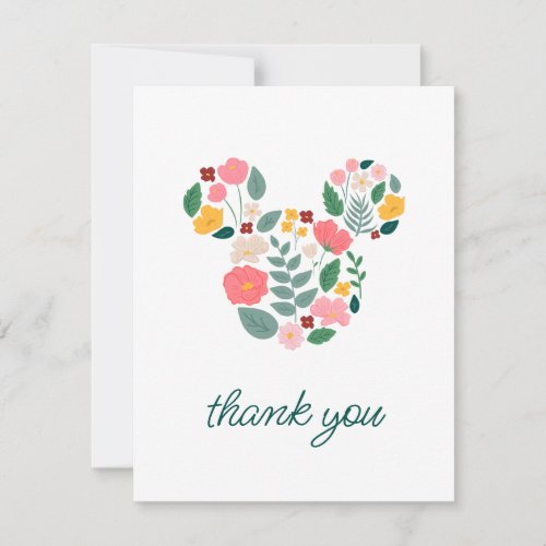 Minnie Mouse  Baby in Bloom Baby Shower Thank You Card