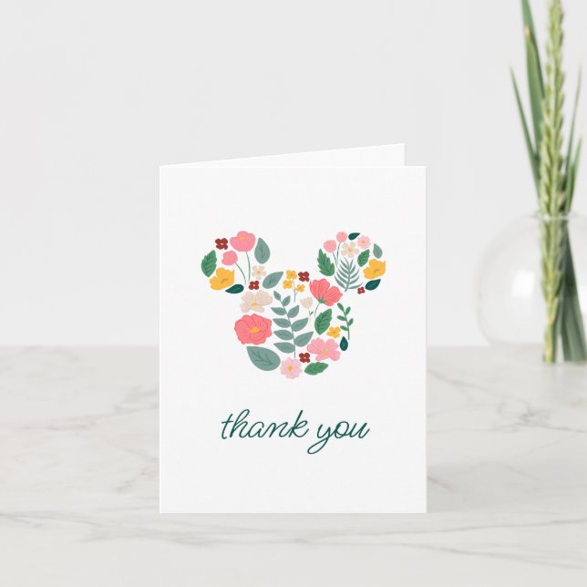 Minnie Mouse | Baby in Bloom Baby Shower Thank You Card (Front)