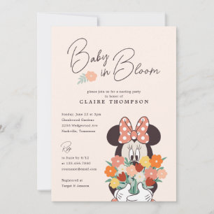 Minnie Mouse Baby in Bloom Nesting Party Invitation