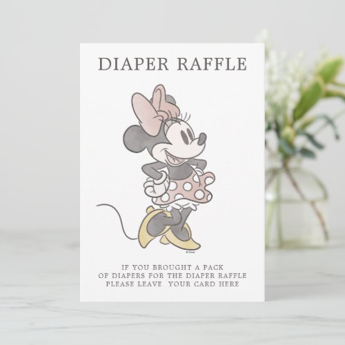 Minnie Mouse Baby Shower Diaper Raffle Invitation