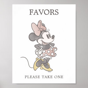 Minnie Mouse Baby Shower Favor Table Sign