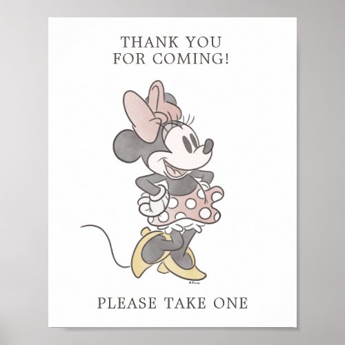 Minnie Mouse Baby Shower Favor Table Sign