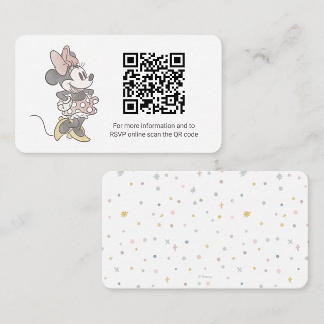 Minnie Mouse | Baby Shower Gift Registry Enclosure Card (Front/Back)
