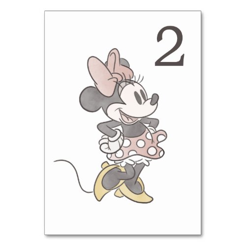 Minnie Mouse Baby Shower Table Number
