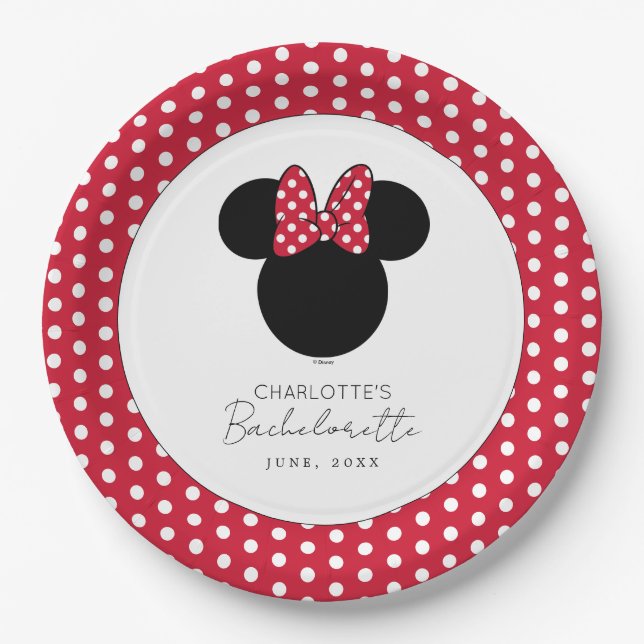 Minnie Mouse Bachelorette Party Weekend Paper Plates (Front)