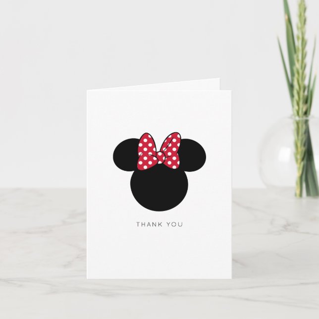 Minnie Mouse Bachelorette Party Weekend Thank You Card (Front)