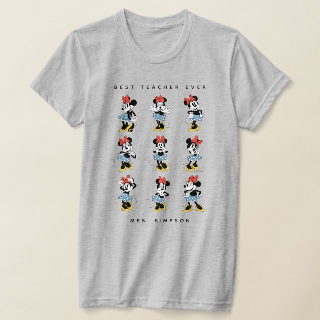 Minnie Mouse | Best Teacher Ever T-Shirt (Laydown)