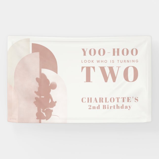  Minnie Mouse Boho Birthday  Banner (Horizontal)