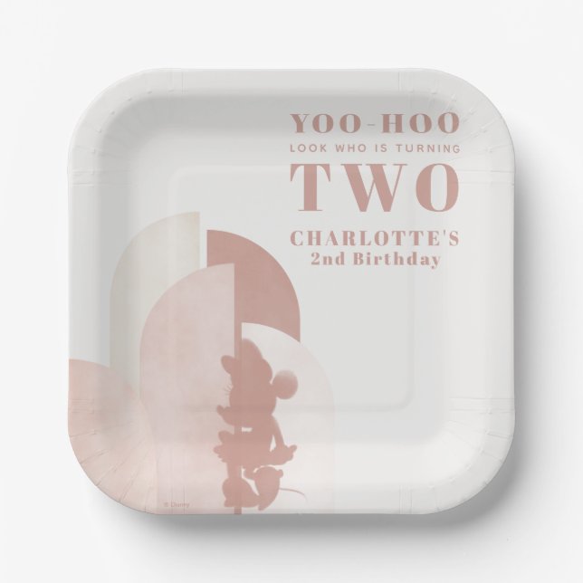  Minnie Mouse Boho Birthday  Paper Plates (Front)