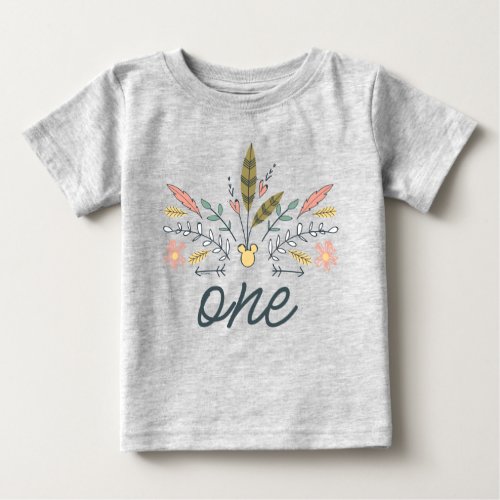 Minnie Mouse Boho Festival Birthday Baby T_Shirt