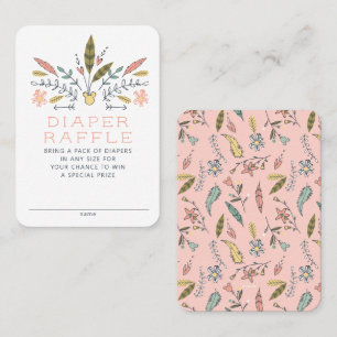 Minnie Mouse Boho Festival Diaper Raffle Place Card