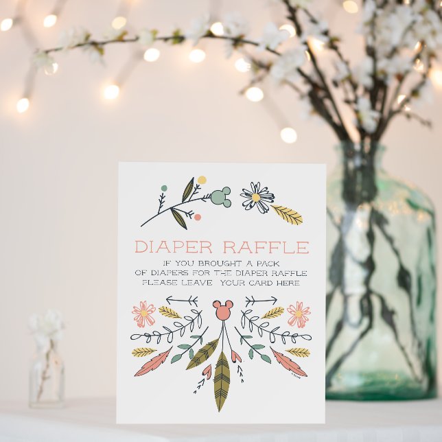 Minnie Mouse Boho Festival Girl Baby Shower Foam Board (In Situ (Wedding))