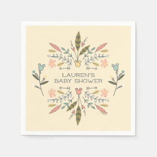 Minnie Mouse Boho Festival Girl Baby Shower Napkins