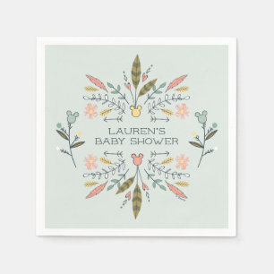 Minnie Mouse Boho Festival Girl Baby Shower Napkins