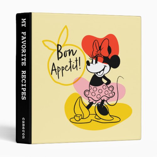 Minnie Mouse  Bon Appetit 3 Ring Binder