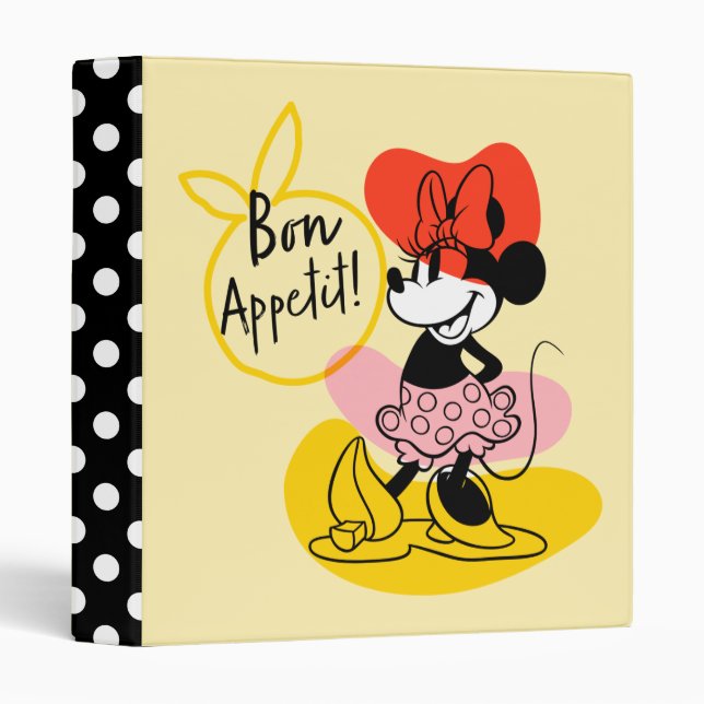 Minnie Mouse | Bon Appetit! 3 Ring Binder (Front/Spine)