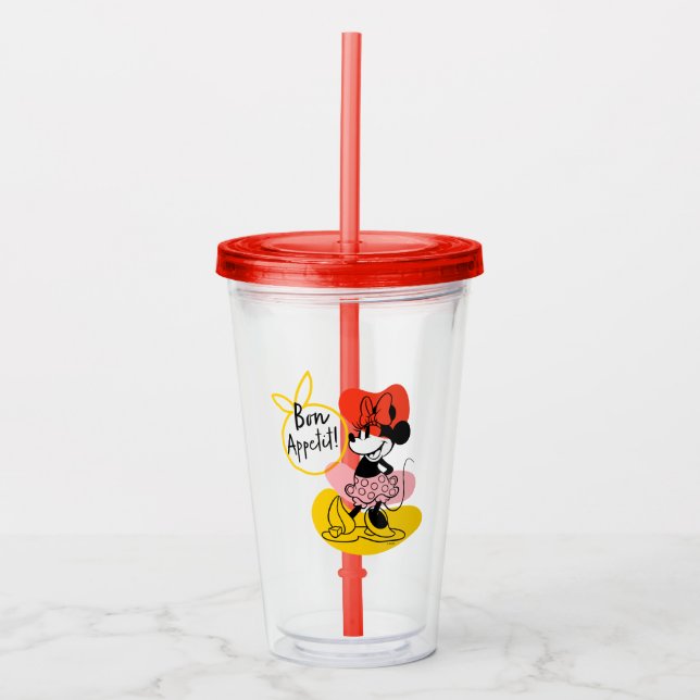 Minnie Mouse | Bon Appetit! Acrylic Tumbler (Front)