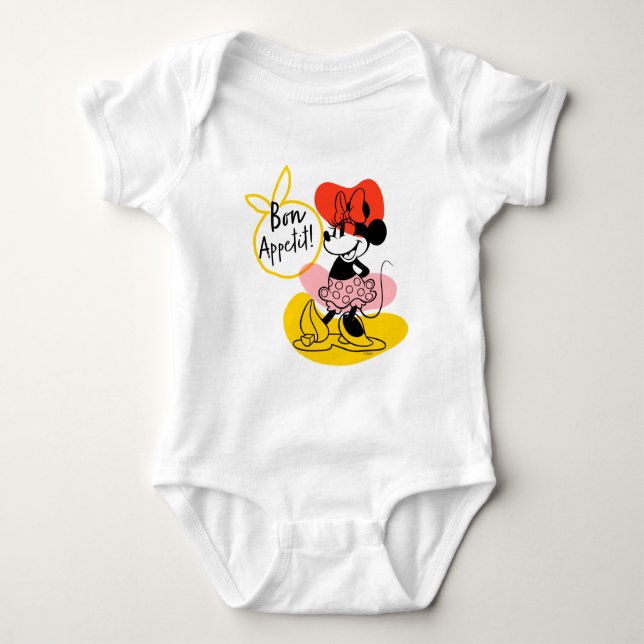 Minnie Mouse | Bon Appetit! Baby Bodysuit (Front)