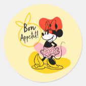 Minnie Mouse | Bon Appetit! Classic Round Sticker (Front)