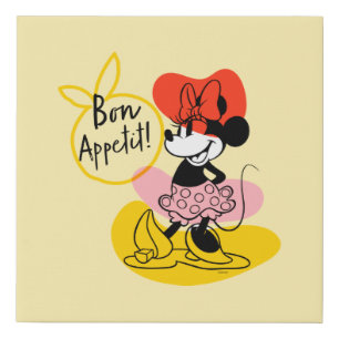 Minnie Mouse   Bon Appetit! Faux Canvas Print