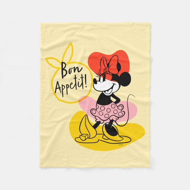 Minnie Mouse | Bon Appetit! Fleece Blanket (Front)