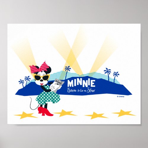 Minnie Mouse  Born to be a Star Poster