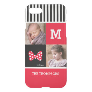 Minnie Mouse Bow Add Photos & Monogram iPhone SE/8/7 Case