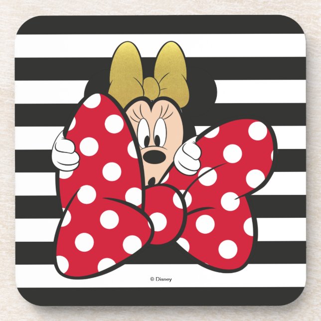 Minnie Mouse | Bow Tie Beverage Coaster (Front)