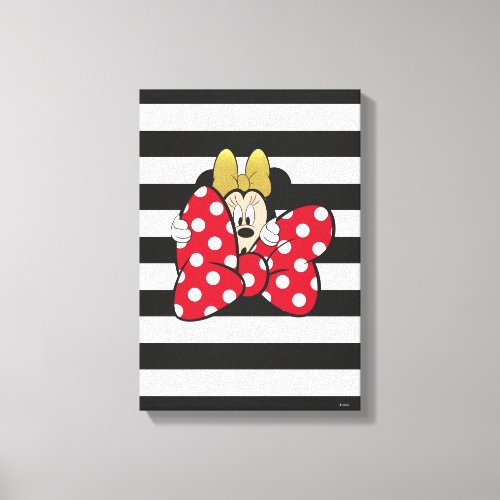 Minnie Mouse  Bow Tie Canvas Print