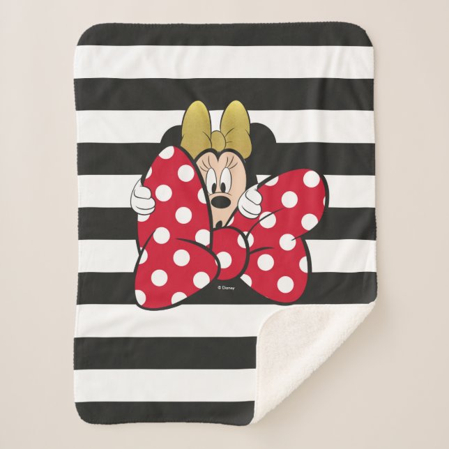 Minnie Mouse | Bow Tie Sherpa Blanket (Front)
